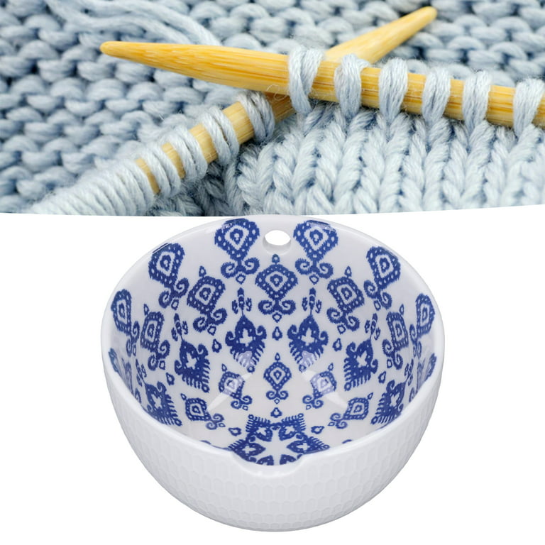 Ceramic Crochet Bowl, Ceramic Yarn Bowl Fine Workmanship Retro Fashion For  Give Gifts For Crochet Lover For Winding Wool 