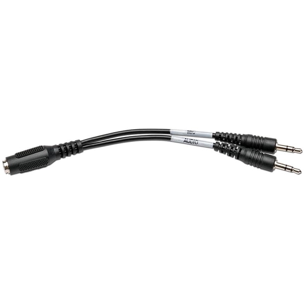Adaptador Tripp Lite divisor de audio en Y de 3.5 mm H-M de 15.2 cm. Tripplite P318-06N-FMM