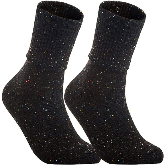 LLS Big Girl's 2 Pairs Wool Knee High Crew Socks Size L