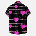 thumbnail image 5 of IROINNID Men's Valentine's Day Casual Short Sleeve Lovely Printed Blouse With Pocket, 5 of 6