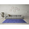 thumbnail image 3 of Ahgly Company Machine Washable Indoor Square Oriental Blue Traditional Area Rugs, 8' Square, 3 of 4