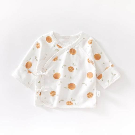 ATOGUTA Unisex Babies' Side-Snap Button Long-Sleeve Baby Shirt Size 0-6M
