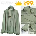 thumbnail image 7 of HaiMao Men Full Zip Sun Protection Jacket Long Sleeve Lightweight Breathable UV Shirts Green XXXL(XXXL), 7 of 7