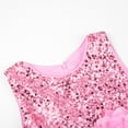thumbnail image 2 of Uhnice Little Girl's Sequin Sleeveless Mesh Rainbow Dress for Wedding Party (Pink, 7-8 Years/150), 2 of 7
