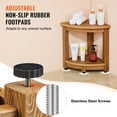 thumbnail image 4 of VEVOR Corner Shower Bench, 16.5" Height 12.8" Radius, Faux Wood Grain Polystyrene, 4 of 9