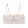 thumbnail image 3 of ATOYSOY Bras for Women Front Hook Corset Half Cup Thin Secure Stay Straps Gathering Shaping Invisible Match For Dresses Formal Occasion, 3 of 9