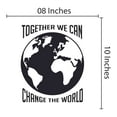 thumbnail image 3 of CLASSROOM - School Wall Art Earth Globe World Decoration Inspirational Lettering Art Quotes Design Removable Classroom Study Room Wall Decal Sticker - Together We Can Change The World 8" x 10", 3 of 3