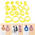 thumbnail image 3 of 18 Pieces Plastic Polymer Clay Cutters Earring Making Kit Shapes Kids Molds, 3 of 7