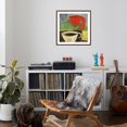 thumbnail image 4 of Art.com Coffee and Red Bird Giclee Print by Tim Nyberg, Brown Frame Wall Art, 29" x 29", 4 of 5