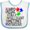 White and Blue, variant on Inktastic Autism Awareness Acronym Boys or Girls Baby Bib