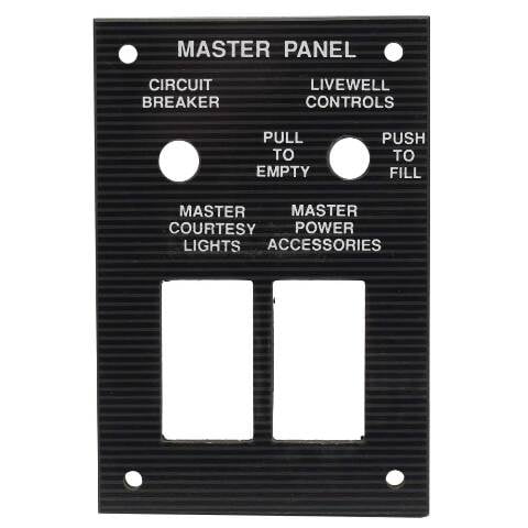 Bass Cat Boat Blank Master Switch Panel | 3 x 4 1/2 Inch Striped