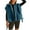 Blue, variant on Womens Fuzzy Fleece Vest Oversized Sleeveless Sherpa Jacket Button Down Outerwear with Pockets