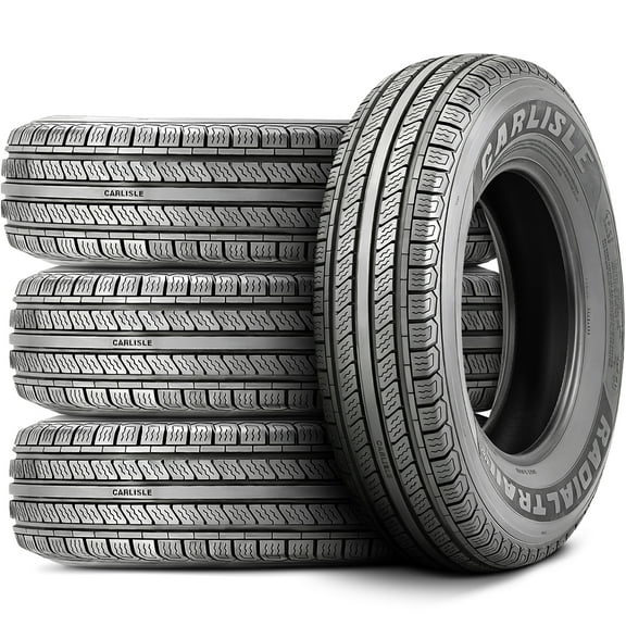 Set of 4 Carlisle Radial Trail HD ST205/75R14 205/75R14 105M D 8 Ply Trailer Tires