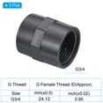 thumbnail image 3 of Adaptador de tubo recto de conexión de manguera de rosca hembra Uxcell G1/2 de PVC UPVC 1/2" 4 piezas, G3/4 x 3/4" 3, 3 of 5