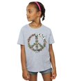 thumbnail image 2 of Woodstock Girls Floral Peace Cotton T-Shirt, 2 of 5
