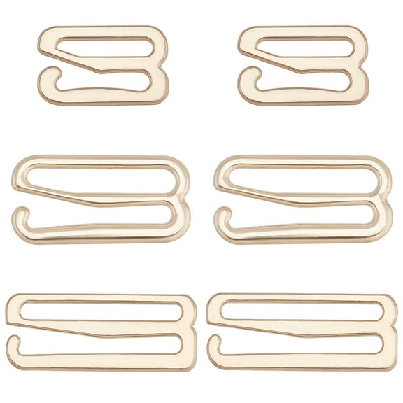 1Box 60Pcs 3 Style Number 9 Shaped Alloy Bra Strap Hooks for Sewing Bikini Halter Swimsuit Tops Lingerie Rings Golden 10~12.5x15.5~28.5x1~1.5mm Inner Diameter: 11~24x1.8~3mm 20pcs/style