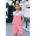 thumbnail image 4 of Ekouaer Womens Summer Casual Sleeveless Rompers Loose Spaghetti Strap Shorts Overalls Outfits 2025 Jumpsuits With Pockets, 4 of 6
