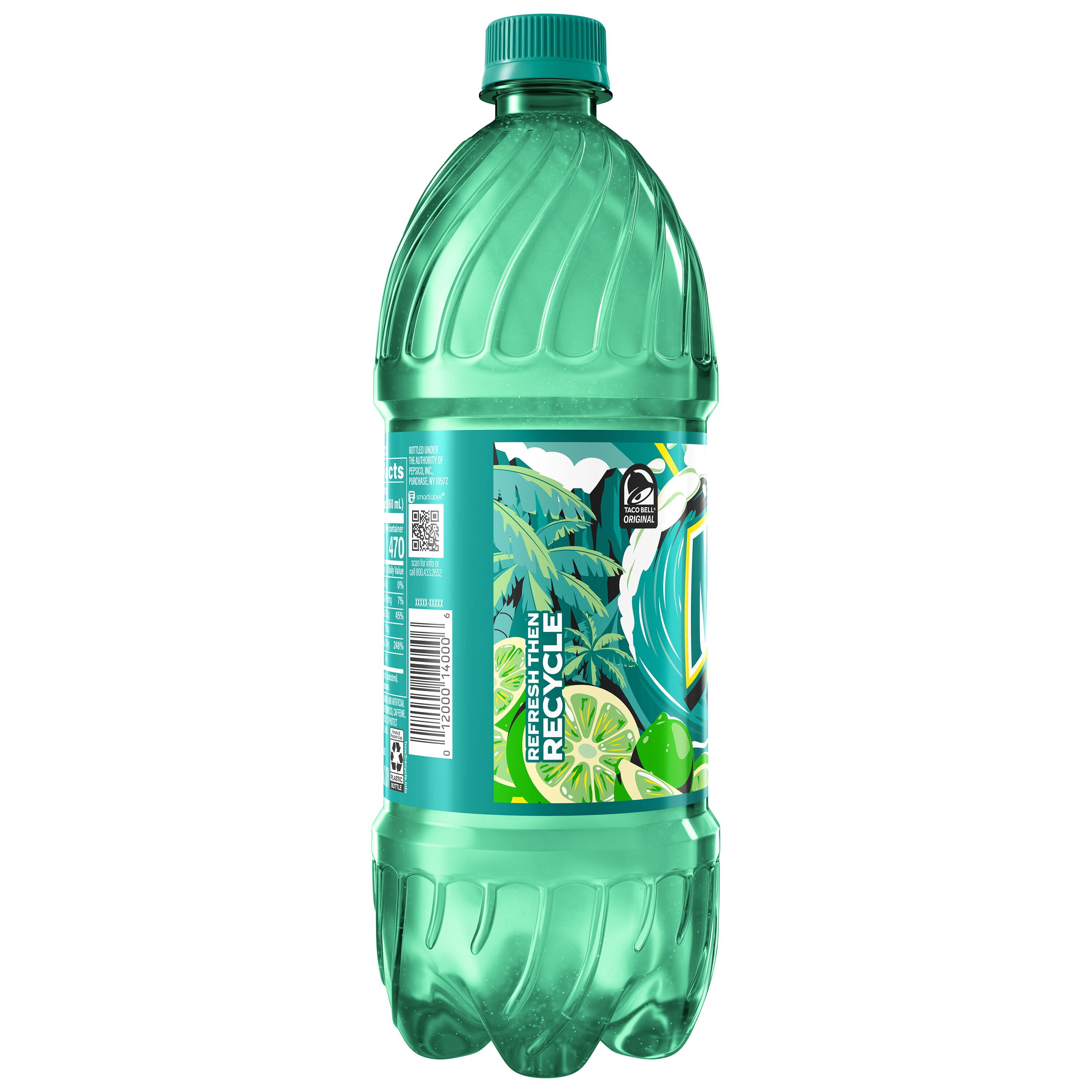 Mountain Dew Baja Blast Soda Pop, 1 Liter Bottle