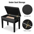 thumbnail image 5 of Yescom Black Adjustable Height Piano Bench PU Leather Padded Keyboard Storage Seat, 5 of 12