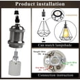 thumbnail image 3 of E27 Lamp Socket, Edison Retro Pendant Lamp, Solid Ceramic Adapter, 4 Pieces Black Pearl Socket Shibaod, 3 of 3