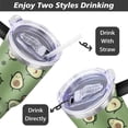 thumbnail image 5 of Avocado 40oz Stainless Steel Vacuum Insulated Tumbler with Lid and Straw for Water Iced Tea Coffee Smoothie and More, 5 of 5