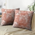 thumbnail image 3 of LALILO Throw Pillow Covers Modern Grunge Damask Colorful Scarf Cushion Cover 18" x 18", 2 Pack, 3 of 6