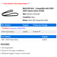 thumbnail image 2 of Multi Rib Belt - Compatible with 2000 - 2005 Toyota Celica 2ZZGE 2001 2002 2003 2004, 2 of 2