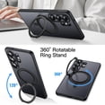 thumbnail image 3 of JETech 360 Degree Rotatable Ring Case for Samsung Galaxy S26 Ultra, Compatible with MagSafe (Black), 3 of 7