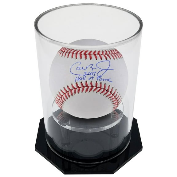 OnDisplay Deluxe UV-Protected Baseball/Tennis Display Case - Round Black Base