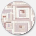 thumbnail image 1 of Designart 'forme Géométrique Rose Fenêtres I' Art Mural Cercle en Métal Géométrique, 1 of 3