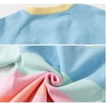 thumbnail image 3 of Ougyinr Kids Baby Girls Knit Cardigan Button Sweater Little Girls Coat Winter Ainbow Striped Sweater Thicken Outerwear Child Warm Jacket, 3 of 6