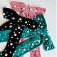 thumbnail image 4 of Ellison+Young Pearl Throwed Velvet Bow Hair Clip, 4 of 7