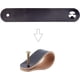 thumbnail image 4 of 6 tiradores de cuero para cajones de armario, puertas, muebles, cajones, armarios, con tornillos para evitar colisiones, color negro., 4 of 9