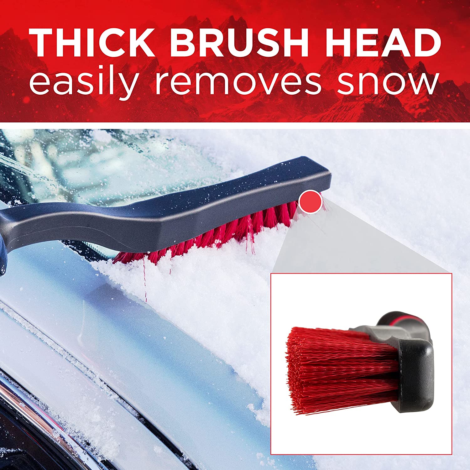 Mallory Cool Tool Snow Brush w/Integrated Scraper w/Foam Grip Handle, ASSORTED COLORS, 26" - image 4 of 8