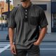 thumbnail image 1 of Blusas y camisas de manga corta con cuello redondo para hombre, blusas/camisetas casuales de verano a la moda de color liso con cuello redondo para hombre., 1 of 6