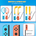 thumbnail image 4 of YUOY Switch 2 Sports Accessories Bundle - 6 in 1 Family Pack with 2 Golf Clubs, 2 Tennis Rackets, 2 Baseball Bats for Nintendo Switch 2 Joy-Con, 4 of 6
