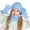 Sky Blue, variant on ShomPort 3-8 Years Winter Hat Scarf Gloves Set 3 PCS Solid Color Soft Warm Beanie Neck Warmer Glove