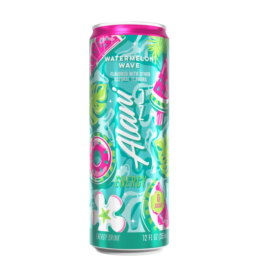 New Alani Nu Energy Drink Trio Variety Pack 12 fl oz - Strawberry Sunrise, Watermelon Wave, Pink Slush