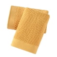 thumbnail image 1 of Toallas de mano sense gnosis con rayas amarillas, 100% algodón rizado, 1 of 9