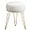 Beige, variant on Dycanpo Vanity Stool for Makeup Room, Round Ottoman Foot Stool, Velvet Footrest Vanity Chair, Beige
