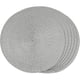 thumbnail image 1 of Juego de 6 manteles individuales redondos trenzados para mesas de comedor, tejidos, lavables y antideslizantes, 15" (gris, 6 piezas), 1 of 5