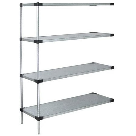 

14 Deep x 42 Wide x 54 High 4 Tier Solid Stainless Steel Add-On Shelving Unit