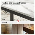 thumbnail image 4 of QinaQin Industrial Style Dining Table, 70.9-Inch/71-Inch Rectangular Wooden Table, Seats 4-6 People, Metal Frame, Rounded Corners, for Dining Room, Kitchen, Restaurant (Chairs Not Included), 4 of 7