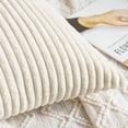 thumbnail image 2 of Paquete de 2 fundas de almohada de pana de 30 x 50 cm para la zona lumbar, fundas de almohada blancas para sofá, dormitorio o sillón., 2 of 5