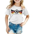 thumbnail image 2 of Otqutp Breathable Germany Football Fan T-Shirt for Teens - Polyester Loose Fit Soccer Print Top,3-12 Years Boys and Girls Summer Outdoor Sports Wear, 2 of 4