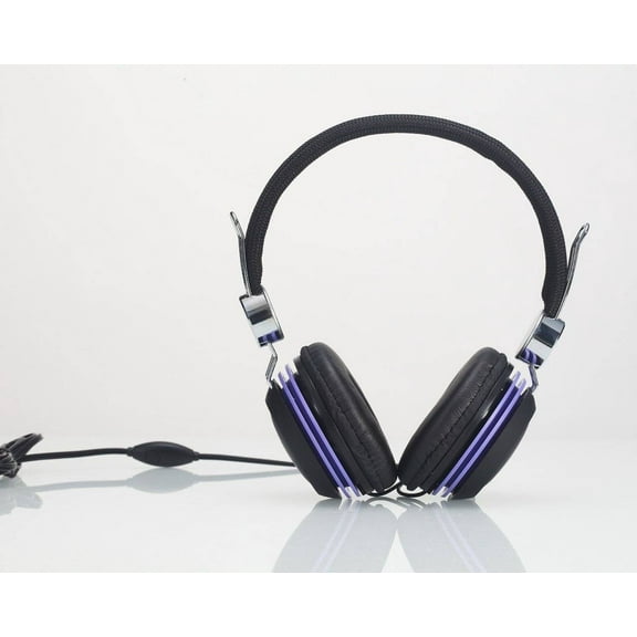 Premium Over-Head Stereo Headset Headphones w/ Mic for Samsung Galaxy S9 ,A6 / A6 (2018),J7 Duo,J7 Prime 2,J7 Prime (2018) (Purple) MND Stylus