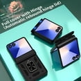 thumbnail image 5 of Compatible with Samsung Galaxy Z Flip 7 Case, with Spring Hinge Protection + 360 Degree Rotating Ring Kickstand, Heavy Duty Hard PC Phone Cover for Samsung Galaxy Z Flip 7, Black, 5 of 6