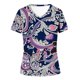 thumbnail image 4 of Blusas de Manga Corta para las Mujeres Causal Cuello en V Camiseta Sólida, Blusas de Verano de las Mujeres para el Hogar Y Diario, 4 of 4
