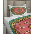 thumbnail image 2 of Ambesonne Colorful Fitted & Top Sheet Set with Sham, American Bull, Multicolor, 2 of 4