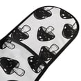 thumbnail image 2 of Dailycode Double Sided Oven Mitt with Loop Heat Resistant Kitchen Long Potholders 7" x 35" Black Cute Mushrooms, 2 of 6